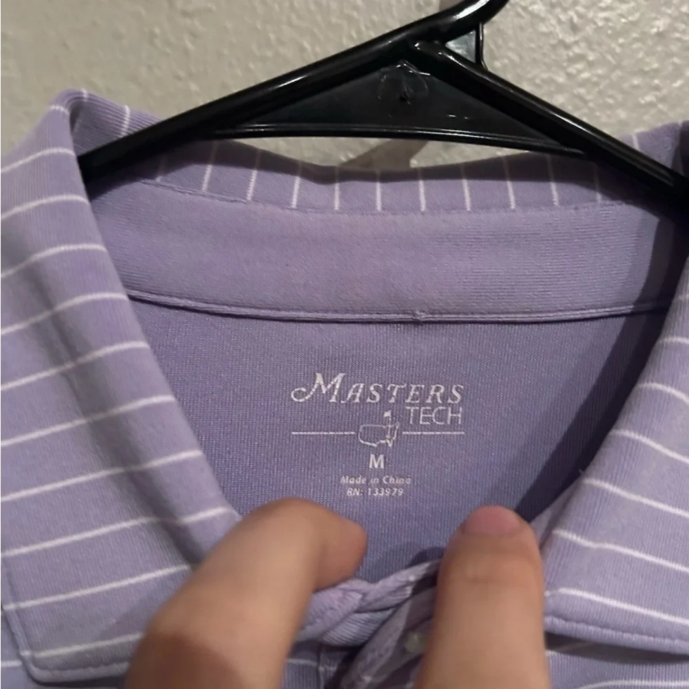Masters Light Purple Polo with White Stripes - Picture 3 of 5